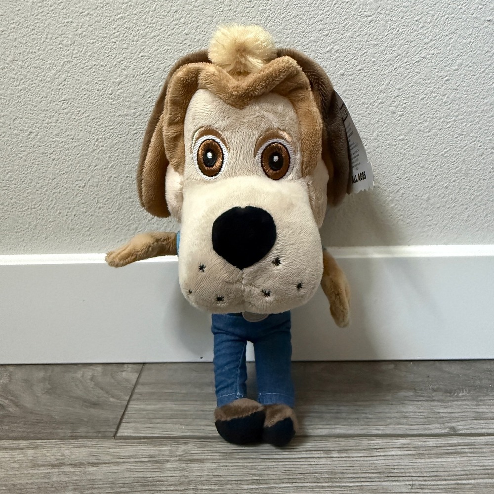 Chuck E Cheese Jasper T Jowls Plush Dog Toy 2020 Blue Shirt Denim Pants 10 inch